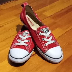Red Converse Ballet Flats